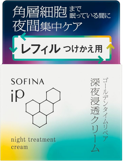 SOFINA 蘇菲娜 iP 夜間浸透高保濕面霜 補充裝, 55g, 1罐