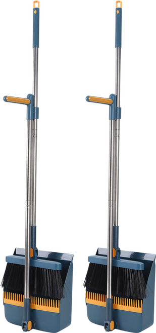 掃把畚箕組 折疊款, 藍色, 2組