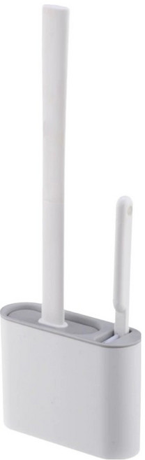 홈띠크 무타공 공중부양 실리콘 변기솔 화장실 청소솔, 그레이, 1개