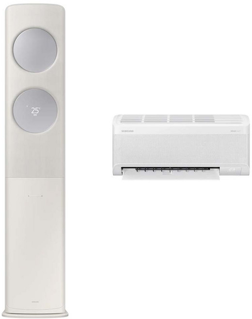 삼성전자 62.6㎡(19평) + 18.7㎡(5.7평) BESPOKE AI 무풍 클래식 홈멀티형 에어컨 AF70F19D24ER1T + 리모컨 세트 방문설치, 일반배관형