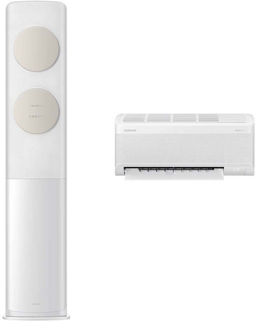 삼성전자 56.9㎡(17.2평) + 18.7㎡(5.7평) BESPOKE AI 무풍 클래식 홈멀티형 에어컨 AF70F17D11BRT + 리모컨 세트 방문설치, 일반배관형