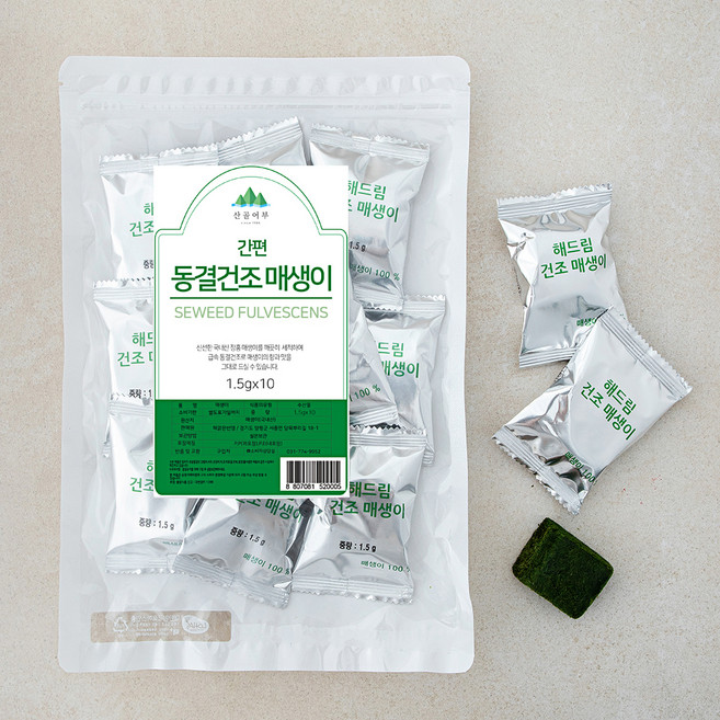 간편 장흥 건조 매생이 10개입, 1개, 15g