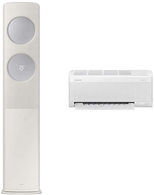 삼성전자 62.6㎡(19평) + 18.7㎡(5.7평) BESPOKE AI 무풍 클래식 홈멀티형 에어컨 AF70F19D24ER1Z + 리모컨 세트 방문설치, 매립배관형