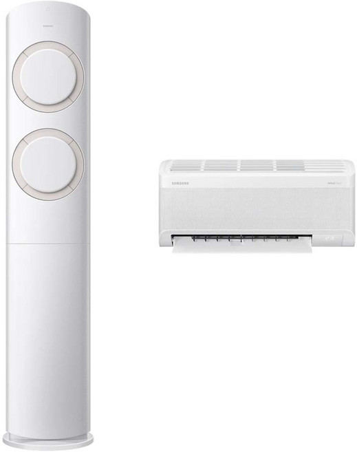 삼성전자 62.6㎡(19평) + 18.7㎡(5.7평) AI Q9000 홈멀티형 에어컨 AF60F19D11BRT + 리모컨 세트 방문설치, 일반배관형