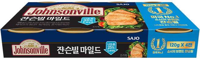 쟌슨빌 사조 마일드, 120g, 4개