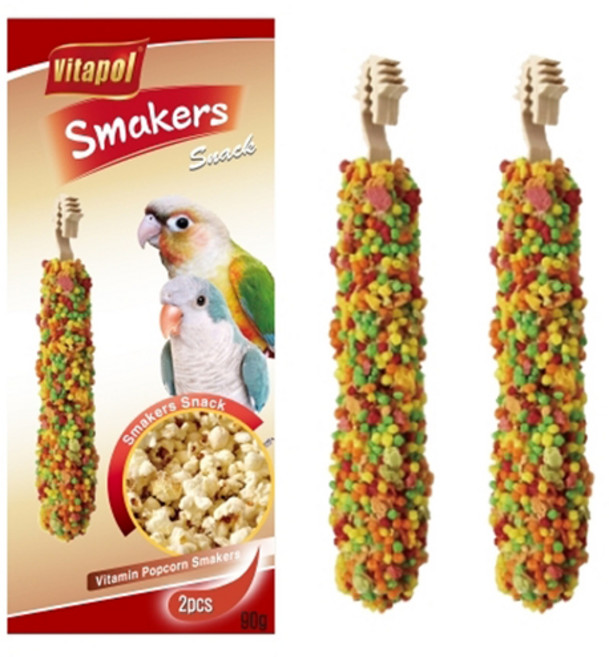 비타폴 조류 팝콘 영양바 간식 zvp-1111 2p, 90g, 1개