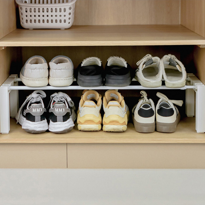 제이라이프 포니 압축봉 선반 걸이 2p + 롤링스핀 대형 2p 세트, 화이트