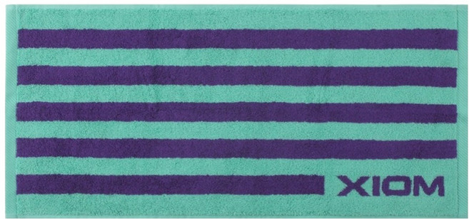엑시옴 스트라이프 숏 타월 코마사, 민트 + 퍼플, 1개