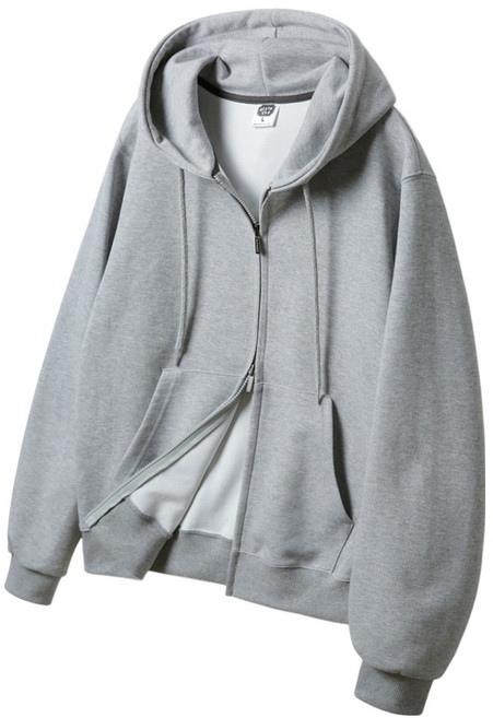 앨빈클로 남녀공용 무지 레귤러핏 투웨이 후드집업 AZH673