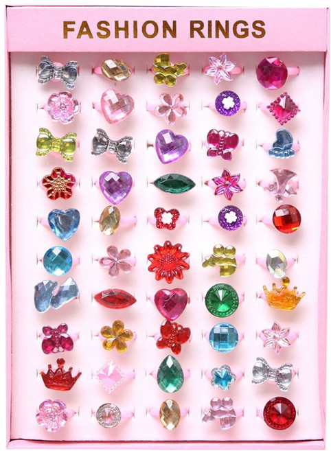 나린키즈 여아용 블링블링 반지 50종 세트