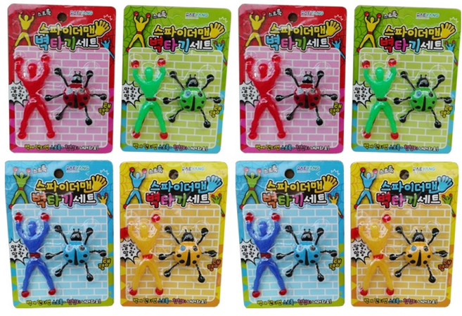 퍼줌 벽타기 스파이더맨 + 무당벌레 세트, 랜덤발송, 8세트