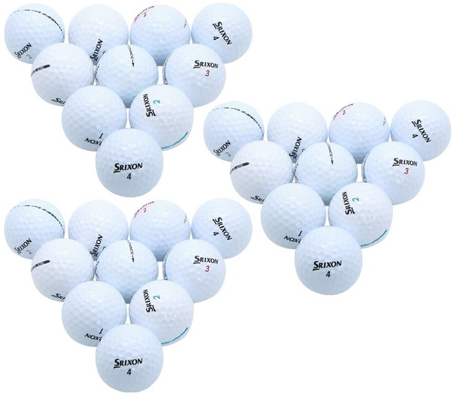 스릭슨 유니크에픽 골프공 로스트볼 A+ 42.67mm, 화이트, 30개