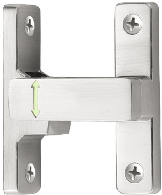 도매토피아 슬라이딩 문걸쇠 잠금장치 실버 C1, 1개