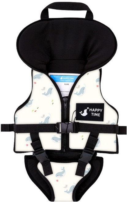 베베누보해피타임 아동용 힙쉴드 수영 구명조끼, 버블웨일, 1개