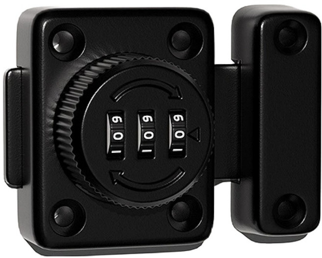 도매토피아 비밀번호 여닫이문 잠금장치 블랙, 1개