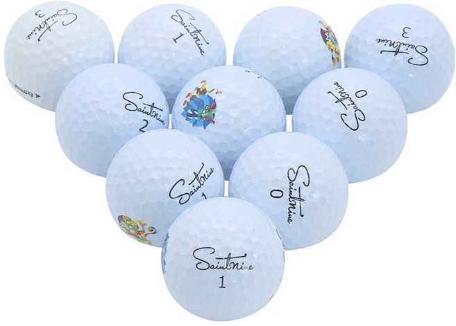세인트나인 유니크에픽 골프공 로스트볼 A+ 42.67mm, 화이트, 1세트, 10개입