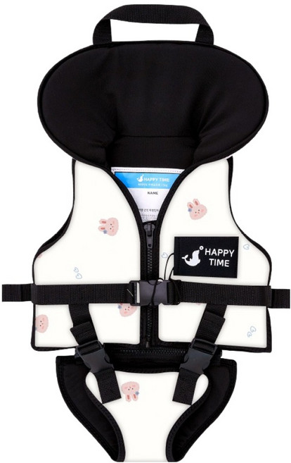 베베누보해피타임 아동용 힙쉴드 수영 구명조끼, 핑크바니, 1개