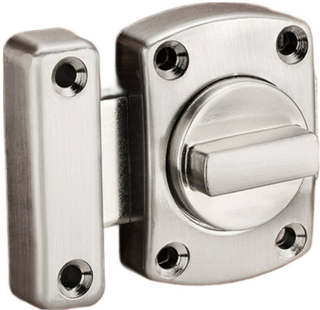 도매토피아 회전식 여닫이문 잠금장치, 실버, 1개