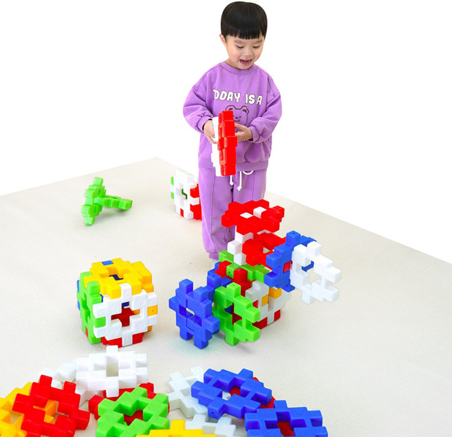 아하토이 베비붐 타일 사각 블럭 50p + 정리망 대형 세트, 랜덤발송, 1세트