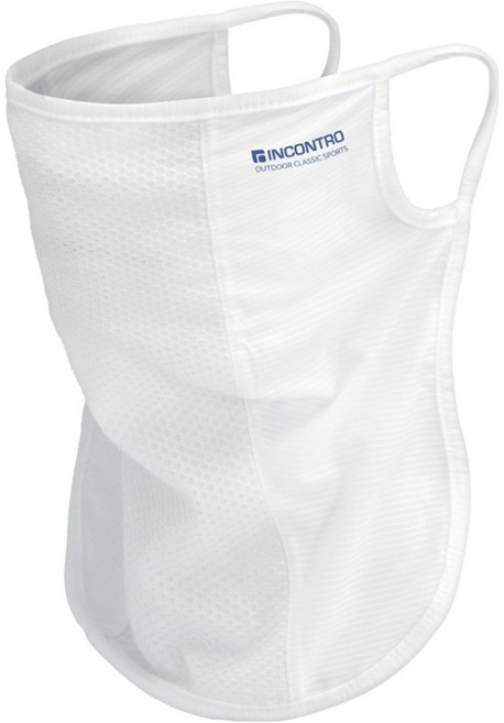 인콘트로 귀걸이형 쿨 메쉬 이지 골프 스포츠 마스크, 화이트, 1개