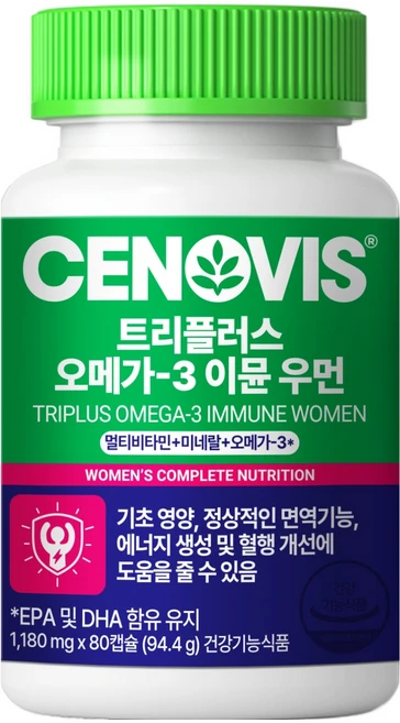 세노비스 New 트리플러스 오메가3 이뮨 우먼 멀티비타민, 80정, 1개 - 쿠팡