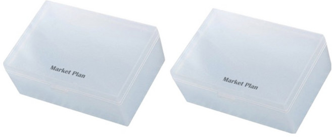 마켓플랜 다용도 포토카드 케이스, 반투명, 2개