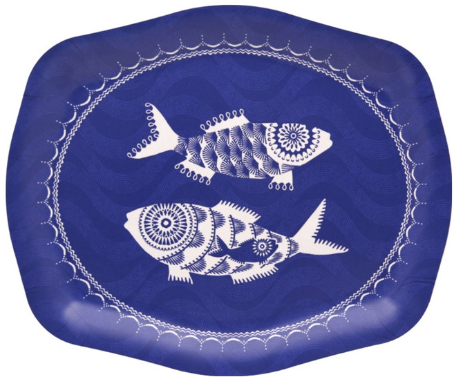 야미다 숄오브피쉬 로코코 트레이 AB4033-201, 블루, 1개