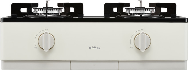 하츠 프리스탠딩 가스레인지 2구 고객직접설치 크림베이지 + AA건전지, HFG-2381CB, LNG