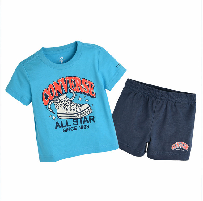 CONVERSE 匡威 兒童 Trail Mix FT 短褲上下套裝