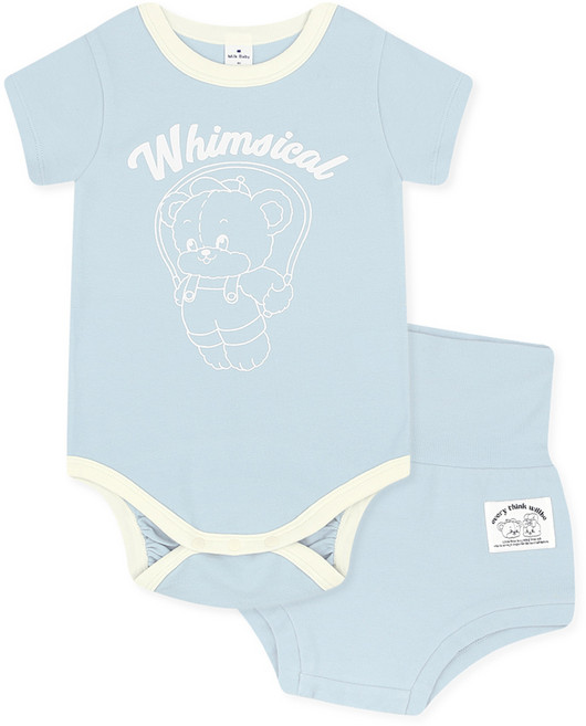 Milk Baby Maple Bebe 連身衣與夏季護肚燈籠褲套裝