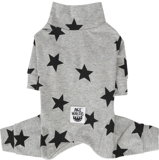 엔젤몬스터 강아지 스타 하이넥 커버롤 AM-OR007, 95 Gray, 1개
