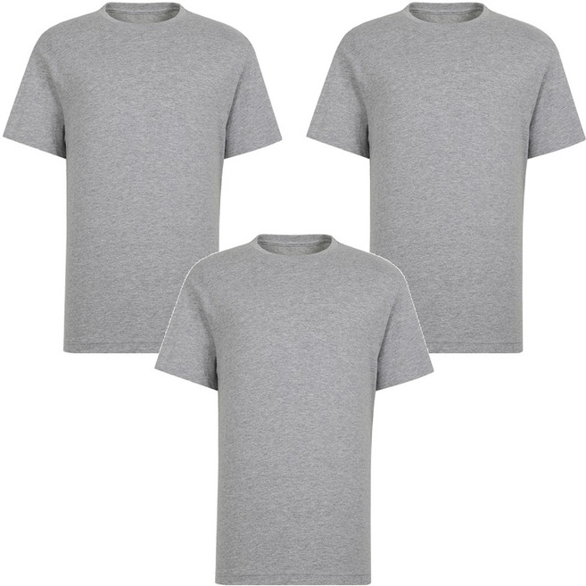 Kappa 男女通用 Uni 棉質 3件裝 短袖 T恤, 麻灰色