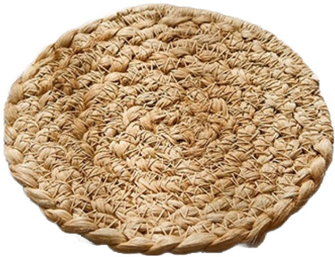 마켓비 DOTOMI 황마 원형 컵받침 D10 BJM02XS, 1개