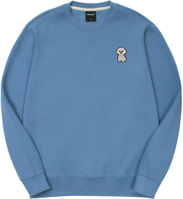 옥스타 뽀송멍 자수 특양면 맨투맨