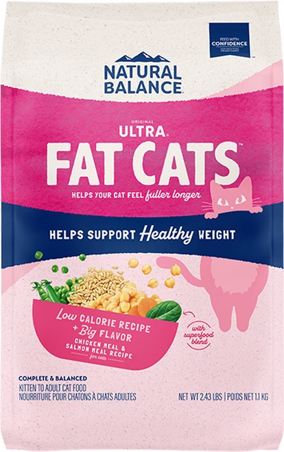 내추럴발란스 고양이 어덜트 팻캣 오리지날 울트라 레시피 건식사료, 닭+연어, 1.1kg, 1개 - 쿠팡