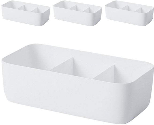 마켓피오 홈 pp 칸막이형 속옷 양말 정리보관함 3칸, 타입1, 4개