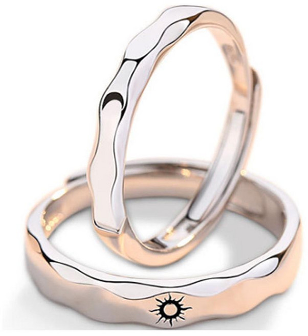 비아워게스트 오픈 해와달 반지 커플링 2종 세트