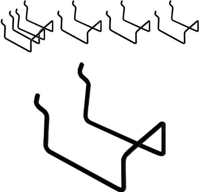 마켓감성 다양한 타공보드 액세서리 스텐드 중형, 스텐드 중형 검은색, 6개