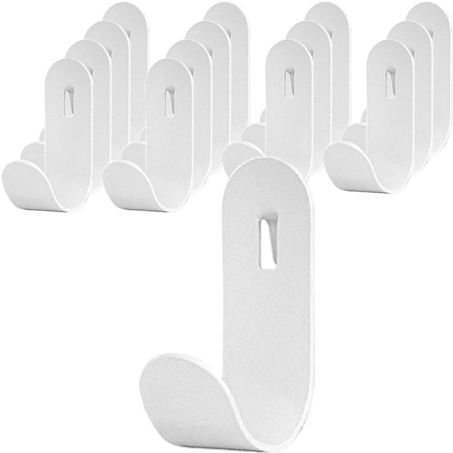 마켓감성 타공보드 후크 피스 고리형, 흰색, 15개