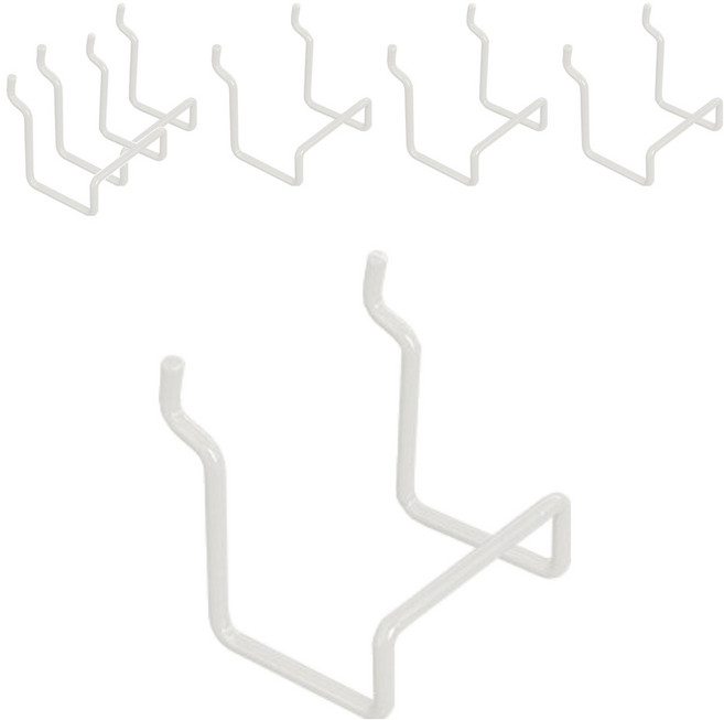 마켓감성 다양한 타공보드 액세서리 스텐드 소형, 스텐드 소형 흰색, 6개