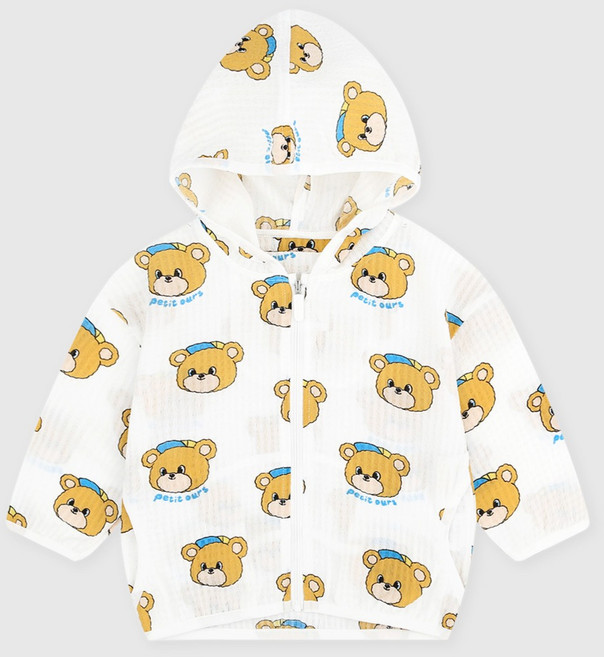 MilkBaby 아동용 베이비베어 시어서커 후드점퍼