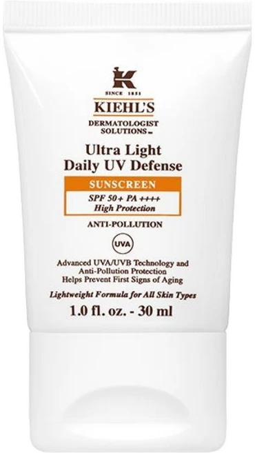 키엘 울트라 라이트 데일리 유브이 디펜스 썬스크린 SPF50+ PA++++, 1개, 30ml - 쿠팡