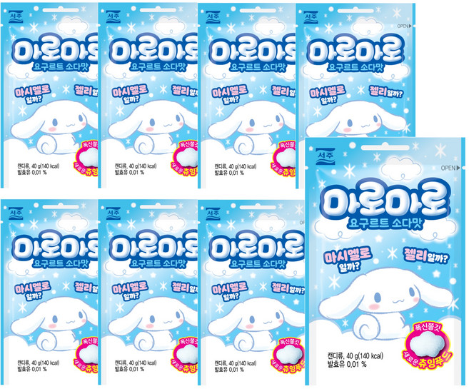 서주 마로마로 요쿠르트 소다맛 젤리, 40g, 8개