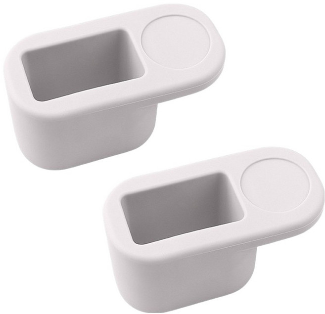 Ez2mk 안전벨트 소켓 스크래치방지 실리콘 커버 MS-690, 화이트, 2개