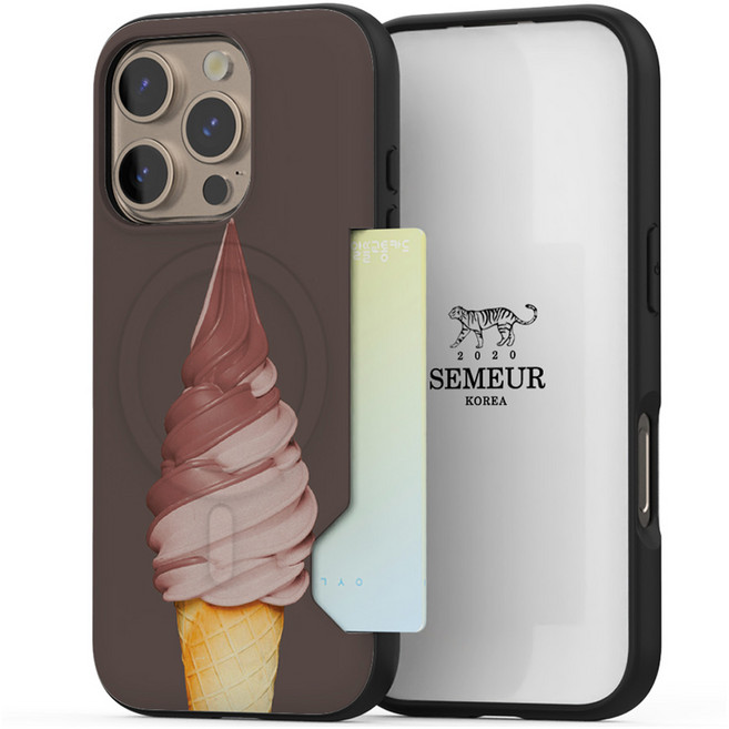 케이스퍼시픽 소프트 아이스크림 맥세이프 카드 2장수납 휴대폰 케이스