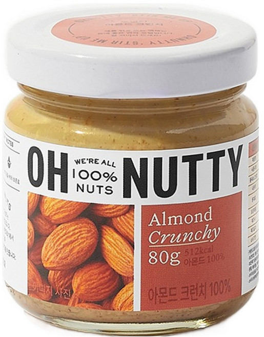 오넛티 아몬드 크런치 스프레드 잼, 80g, 1개