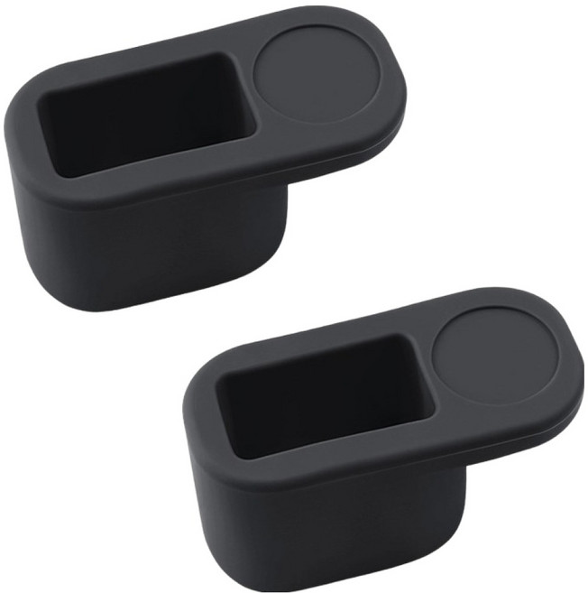 Ez2mk 안전벨트 소켓 스크래치방지 실리콘 커버 MS-690, 블랙, 2개