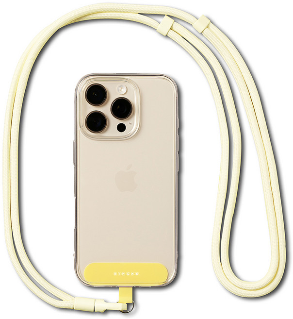 링케 플로우 핸드폰 스트랩 홀더 링크 숄더 Y타입, 버터 옐로우, 1개