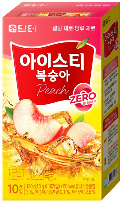 담터 제로슈가 아이스티 복숭아, 13g, 10개입, 1개