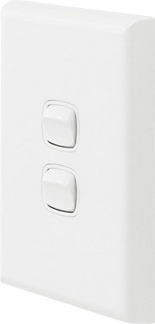 르그랑 엑셀 Simple 2구 스위치 화이트, 1개